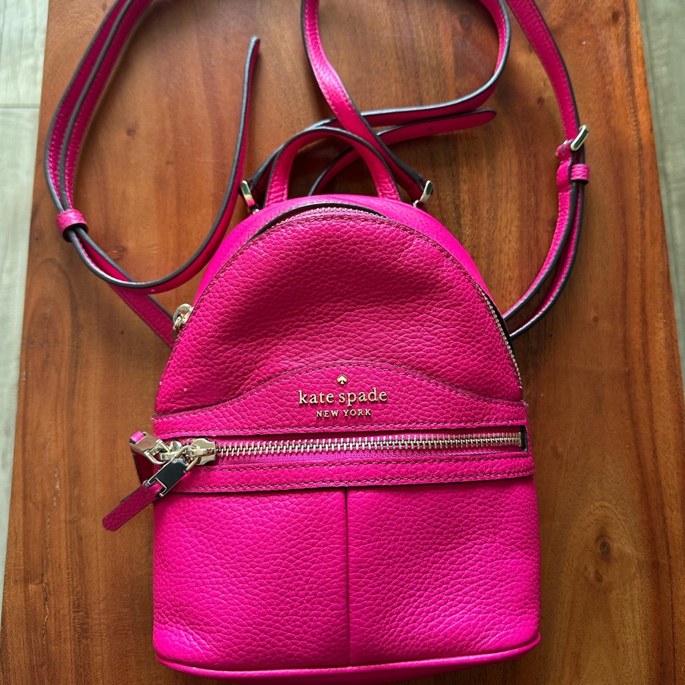 Kate Spade Hot Pink Leather Mini Backpack